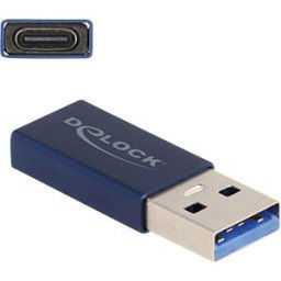DELOCK 60049 - Adapter USB 3.1 A male > C female, active, blue
