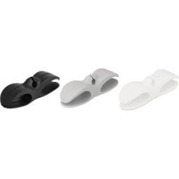 DELOCK 18443 - Cable holder with 3 feed-throughs self-adhesive set 3 pieces