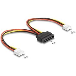 DELOCK 66611 - Power SATA 15 Pin St. > 2x Floppy 4 Pin Bu. 15 cm