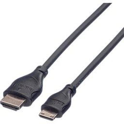 ROLINE 11045568 - HDMI-A Stecker > HDMI Mini-C Stecker, mit Ethernet, 0,8 m