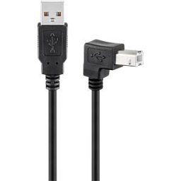 GOOBAY AK USB AB AGW 3M - USB 2.0 cable, A-plug to B-plug angled, 3 m