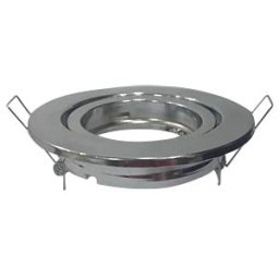 V-TAC VT-3471 - GU10 mounting frame, round, movable, Chrome