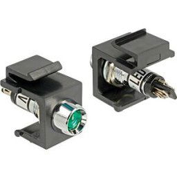DELOCK 86456 - Keystone LED green 6 V, black