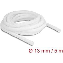 DELOCK 20808 - Braided Sleeve self-closing 5 m x 13 mm white