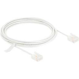 DELOCK 80776 - RJ45 Network Cable Cat.6 UTP Ultra Slim 3 m white with short plu