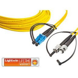 LIGHTWIN LDP-09 LC-ST3 - Duplex fibre optic patch cable, SM OS2, LC - ST, 3.0 m