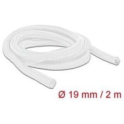 DELOCK 20700 - Braided Sleeving self-closing 2 m x 19 mm white