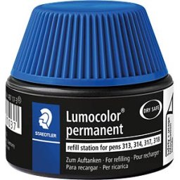 STAEDTLER 487173 - Refill station, Lumocolor permanent universal pens, blue