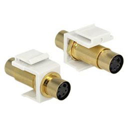 DELOCK 86338 - Keystone mini-DIN 4-pin socket>socket, gold-plated