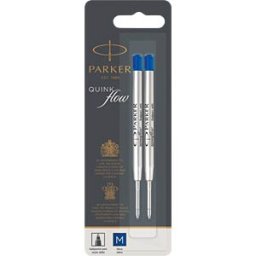 PARKER 1950373 - Ballpoint pen refill, blue, M, QUINKflow, 2 pieces