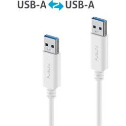 PURELINK PURE IS2410-005 - USB 3.1 cable, iSeries, A connector to A connector, white, 0.5 m