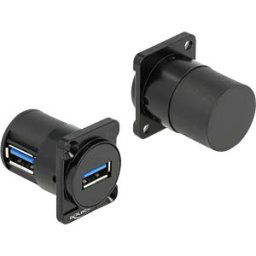 DELOCK 88067 - D-Type Module USB 5 Type-A female / female 90° angled