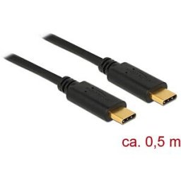 DELOCK 83043 - Delock cable USB 2.0 C male > C male 5A 0.5 m
