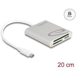 DELOCK 91005 - Card Reader, external, USB-C, 3 Slots