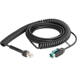 DELOCK 87995 - Spiral cable, RJ50 plug / PoweredUSB plug, 3 m, black