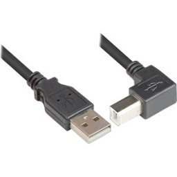 GOOD CONNECTIONS GC 2510-05W - USB 2.0 cable, A connector to B connector, angled, 0.5 m