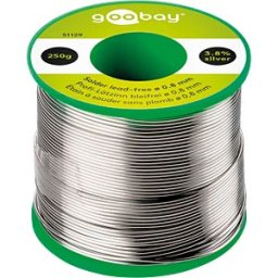 GOOBAY LZ FP BF 0,8 250 - Soldering wire, lead-free, 250-g reel, 0.8 mm, Sn95.8