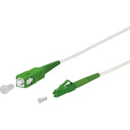METZ CONNECT BTR 151P7EAJA05E - OpDAT FO cable, simplex, OS2, SC-APC / LC-APC, white, 0.5m