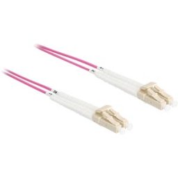 DELOCK 88088 - Fiber optic cable LC Duplex Multimode OM4 angled 2 m
