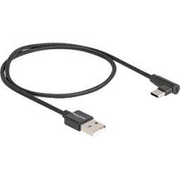 DELOCK 80029 - USB 2.0 Kabel, A Stecker/C Stecker, gewinkelt, 0,5 m