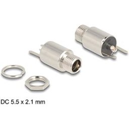 DELOCK 90174 - Connector DC 5.5 x 2.1 mm female bulkhead soldering version - ro