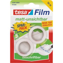 TESA 57649 - Matt invisible tesafilm®, 10 m x 19 mm/2 rolls