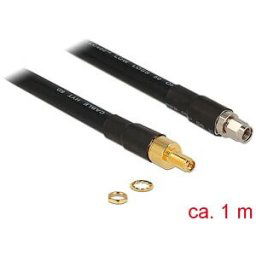 DELOCK 13013 - HF antenna cable, RP-SMA male > RP-SMA female, 1 m