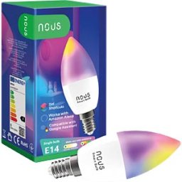 NOUS P4 - Smart light bulb, E14, 5 W, RGB, WIFI