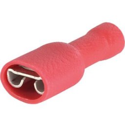 VOGT AG VT IFSH-R-6,35 - Flat plug sleeve, fully insulated, width: 6.35 mm, red
