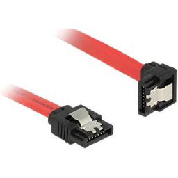 DELOCK 83976 - SATA 6 Gb/s male>male downw. ang. 10 cm red