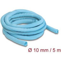 DELOCK 20880 - Woven Sleeve self-closing heat-resistant 5 m x 10 mm blue