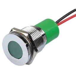 APEM APM Q16F3C G24E - Indicator LED, 24 V DC, 16 mm, wired, green/BrC