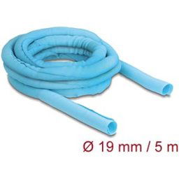 DELOCK 20882 - Woven Sleeve self-closing heat-resistant 5 m x 19 mm blue