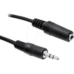 DELOCK 84002 - Stereo Jack Extension Cable 3.5 mm 3 pin male > female 3 m black