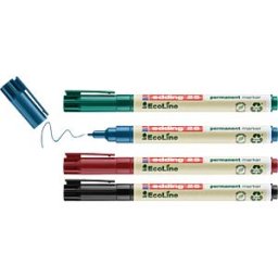 EDDING 25/4S - EcoLine permanent marker, assorted in 4 colours