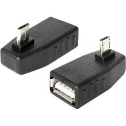 DELOCK 65473 - USB micro-B plug > USB-A socket, OTG, 270° angled