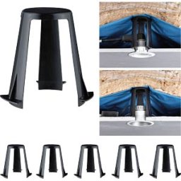 PAULMANN PLM 92400 - Spacer for flush-mounted luminaires 62 - 90 mm, black, pack of 5