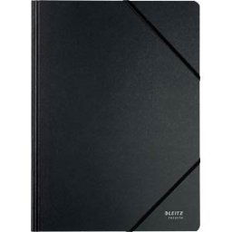 LEITZ 39080095 - Folder with elastic bands, A4, Recycle, black