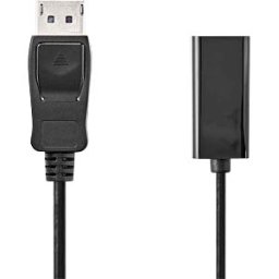 NEDIS N CCGB37150BK02 - DP 1.2 to HDMI A plug, 4K/30Hz, 0.2 m