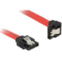 DELOCK 83979 - SATA 6 Gb/s male>male downw. ang. 50 cm red