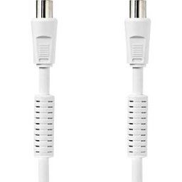 NEDIS N CSGL40020WT50 - Coaxial cable, IEC connector IEC port, 5.00 m, round, white