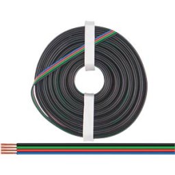 DONAU LITZE SWGNRTBL3 - Stranded copper wire insulated, 100 m, 4 x 0.25 mm², sw/gn/rt/bl