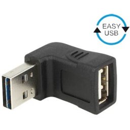 DELOCK 65521 - EASY-USB-A plug >USB-A socket, angled up/down