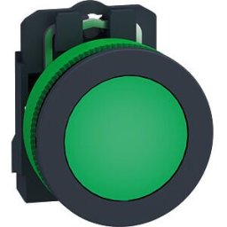 SCHNEIDER ELECTRIC XB5FVB3 - Indicator lights, complete, flush, plastic, green, 30mm, 24V, IP