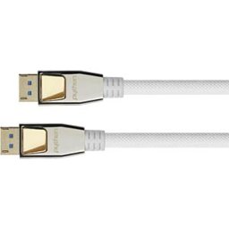 PYTHON PYT DP20-PY005W - DisplayPort 2.0 cable, 8K 60 Hz, nylon, white, 0,5 m