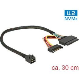 DELOCK 84823 - SFF-8643 male > U.2 SFF-8639 + SATA power connector, 30 cm