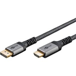 GOOBAY 65268 - DP 1.2 to HDMI A plug, 4K@60Hz, 1.0 m