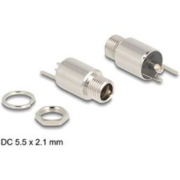 DELOCK 90170 - Connector DC 5.5 x 2.1 mm female bulkhead soldering version - ro
