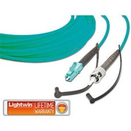 LIGHTWIN LSP-50 LC-ST2OM3 - Simplex fibre optic patch cable, MM OM3, LC - ST, 2.0 m