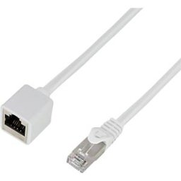 LOGILINK CQX051S - Patch cable extension, Cat.6A, S/FTP, white, 2 m